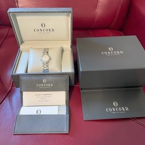 Ladies Diamond Concord watch- fits 6.5 in wrist or smaller